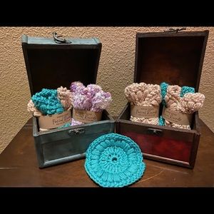 Crocheted Face Scrubbies - Set of 4